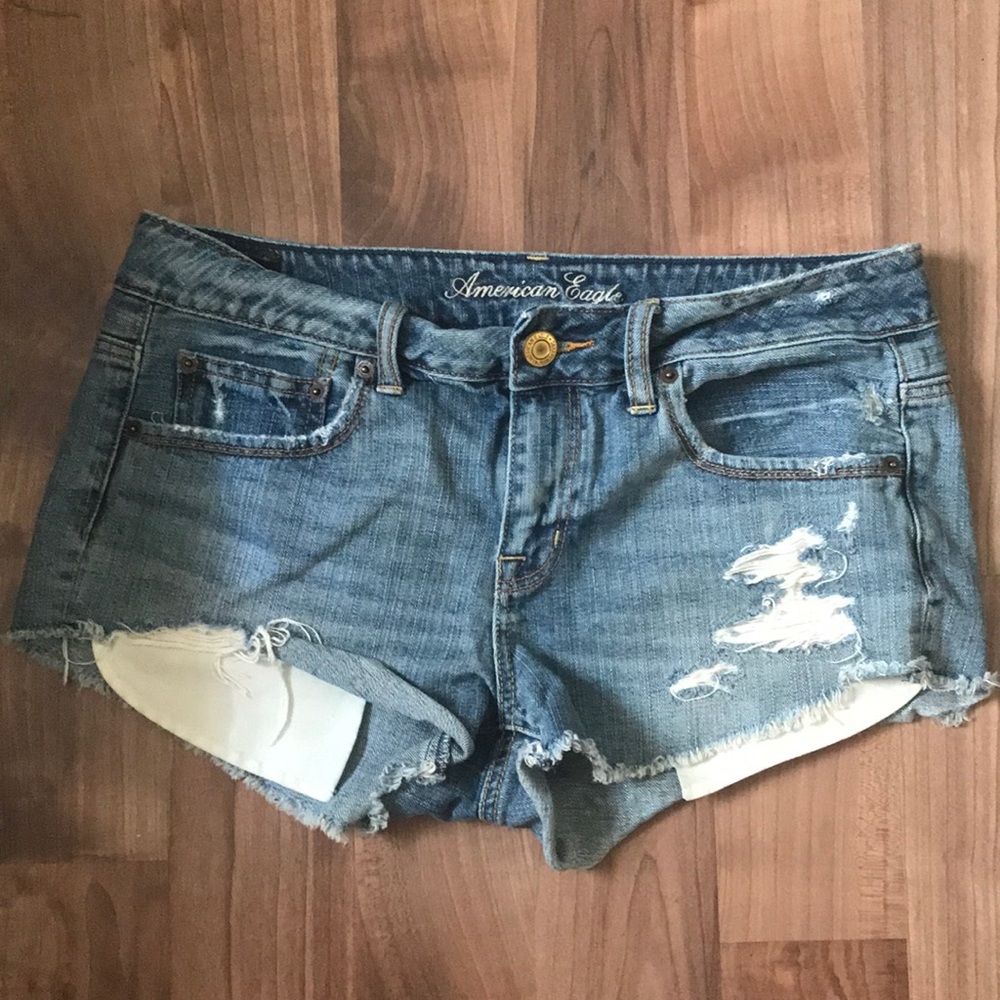Distressed AEO Jean Shorts